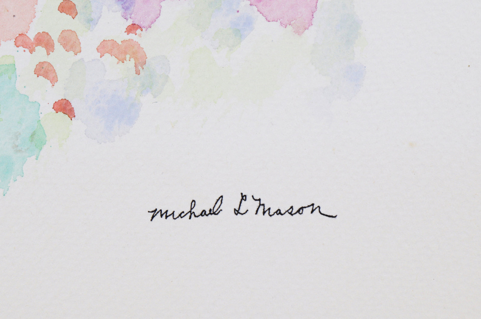 Floral Abstract Color Field <br>1963 Watercolor <br><br>#C1195