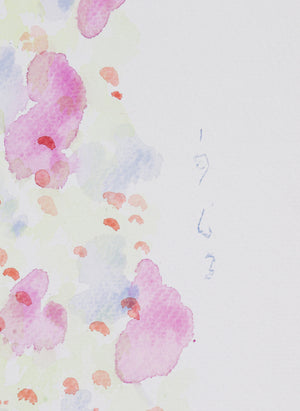 Floral Abstract Color Field <br>1963 Watercolor <br><br>#C1195