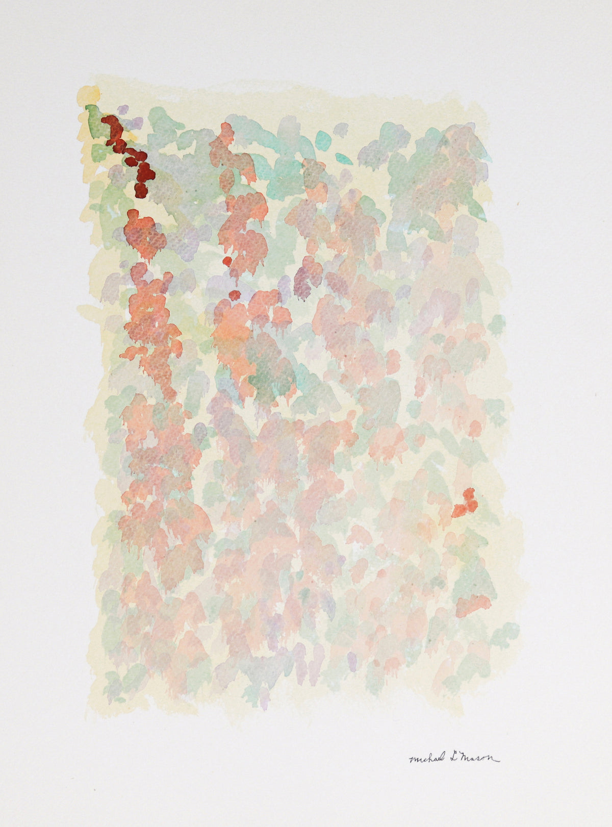 Floral Abstract Color Field &lt;br&gt;1960s Watercolor &lt;br&gt;&lt;br&gt;#C1198