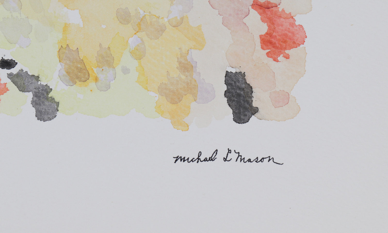 Dotted Color Field Abstract <br>1960s Watercolor <br><br>#C1204