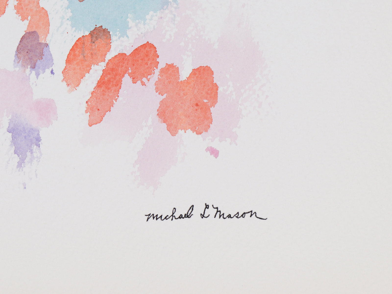 Bright Color Field Abstract <br>1960s Watercolor <br><br>#C1208