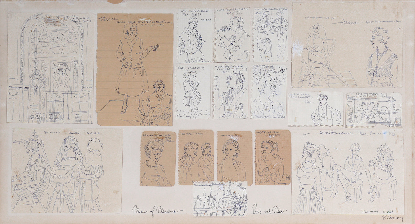 <i>Places of Pleasure, Paris & Nice</i> <br>1955 Pen <br><br>#C1240