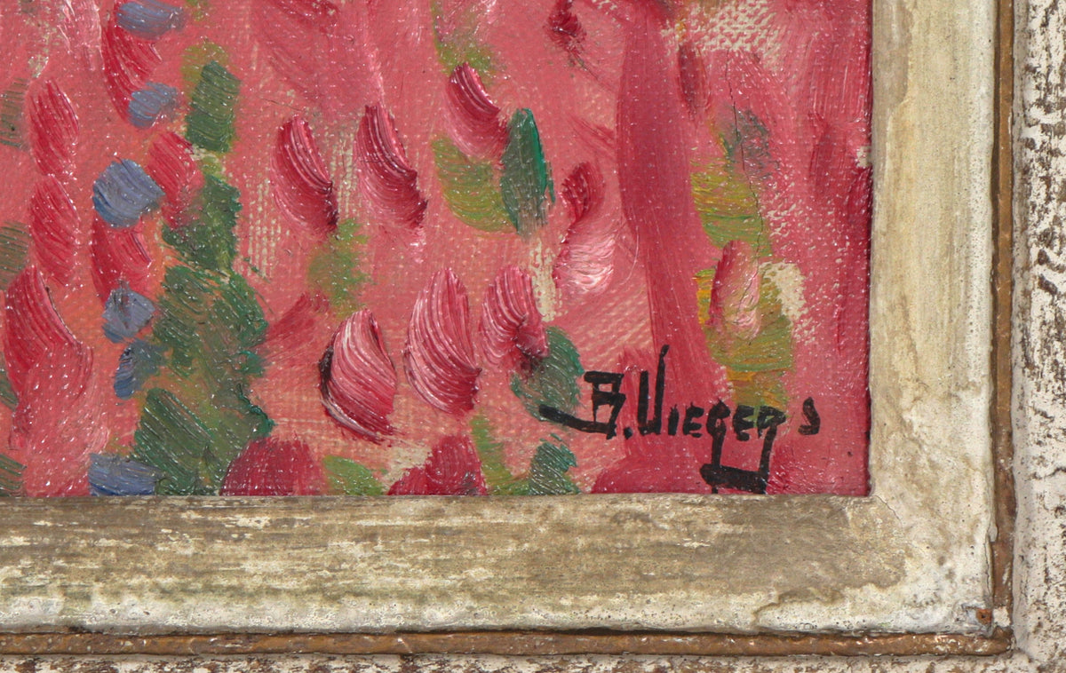 Tulip Farm, Nunspeet <br>Early 20th Century Oil <br><br>#C1259