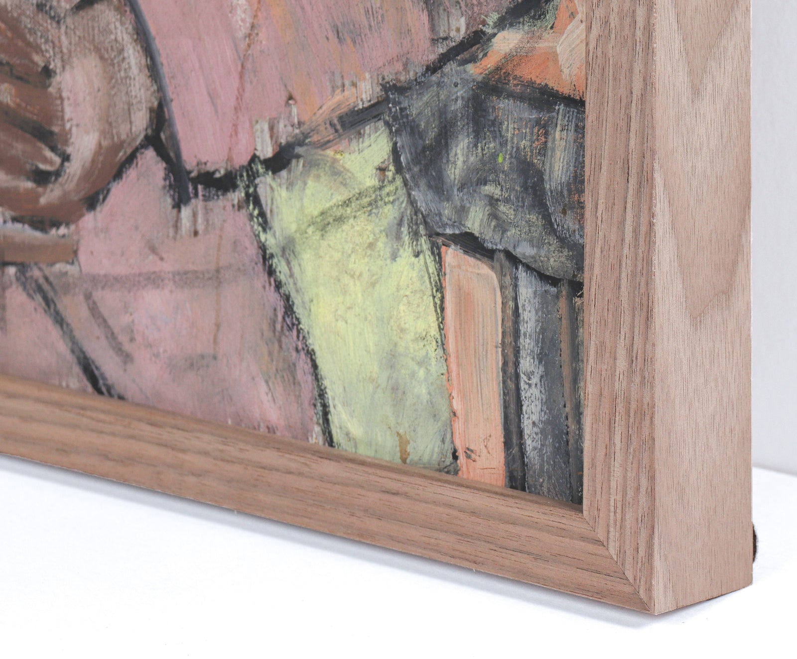 Seated Man in Dreamy Landscape <br>1960s Oil & Acrylic <br><br>#C1296