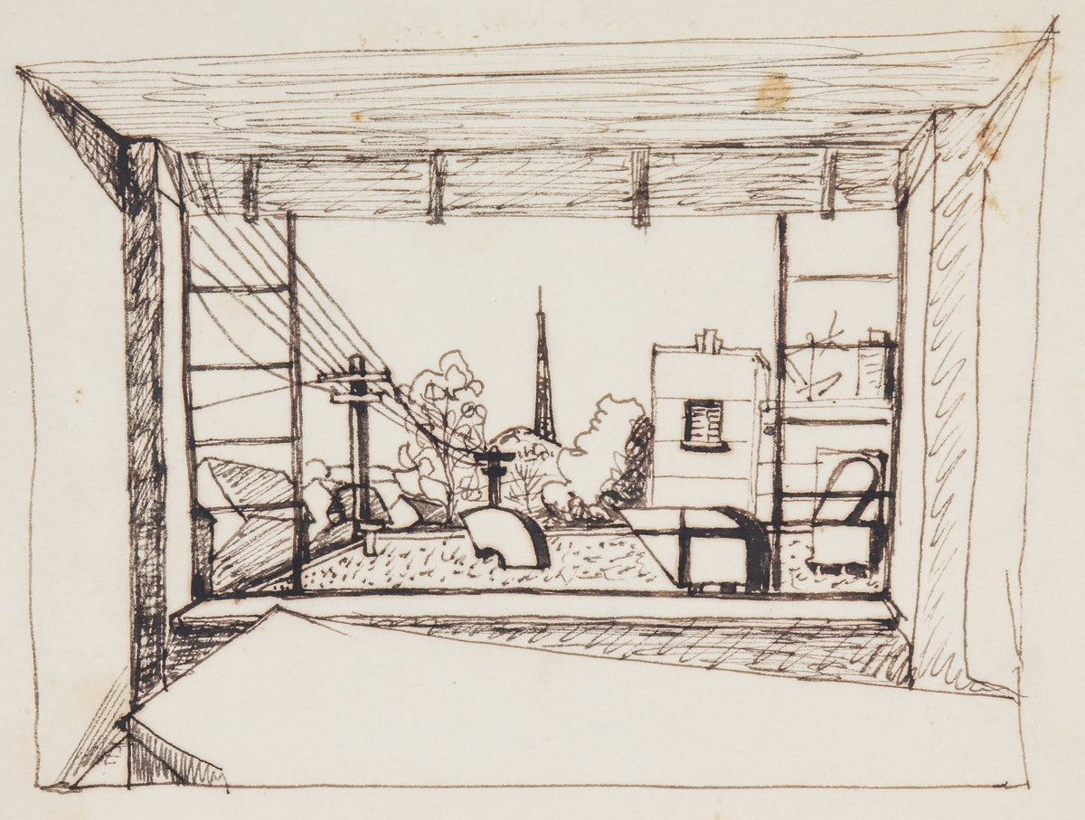 Eiffel Tower Through the Window <br>20th Century Ink <br><br>#C1345
