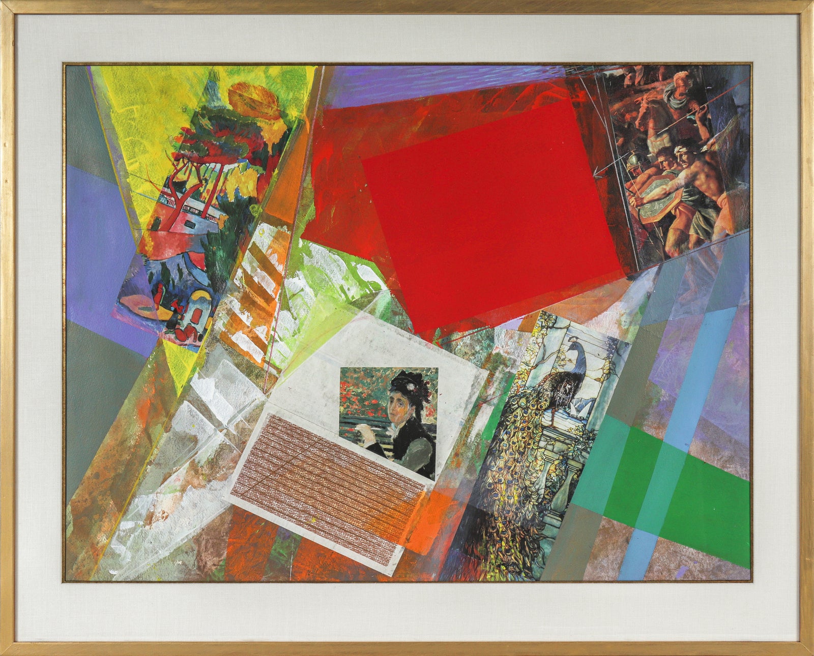 Angular Geometric Abstract <br>1991 Mixed Media <br><br>#C1381