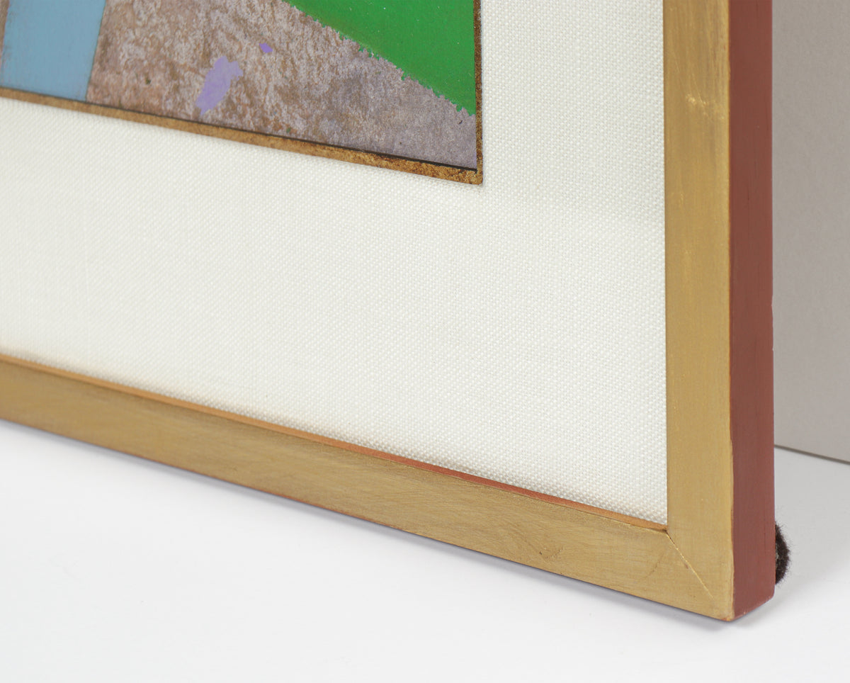 Angular Geometric Abstract <br>1991 Mixed Media <br><br>#C1381