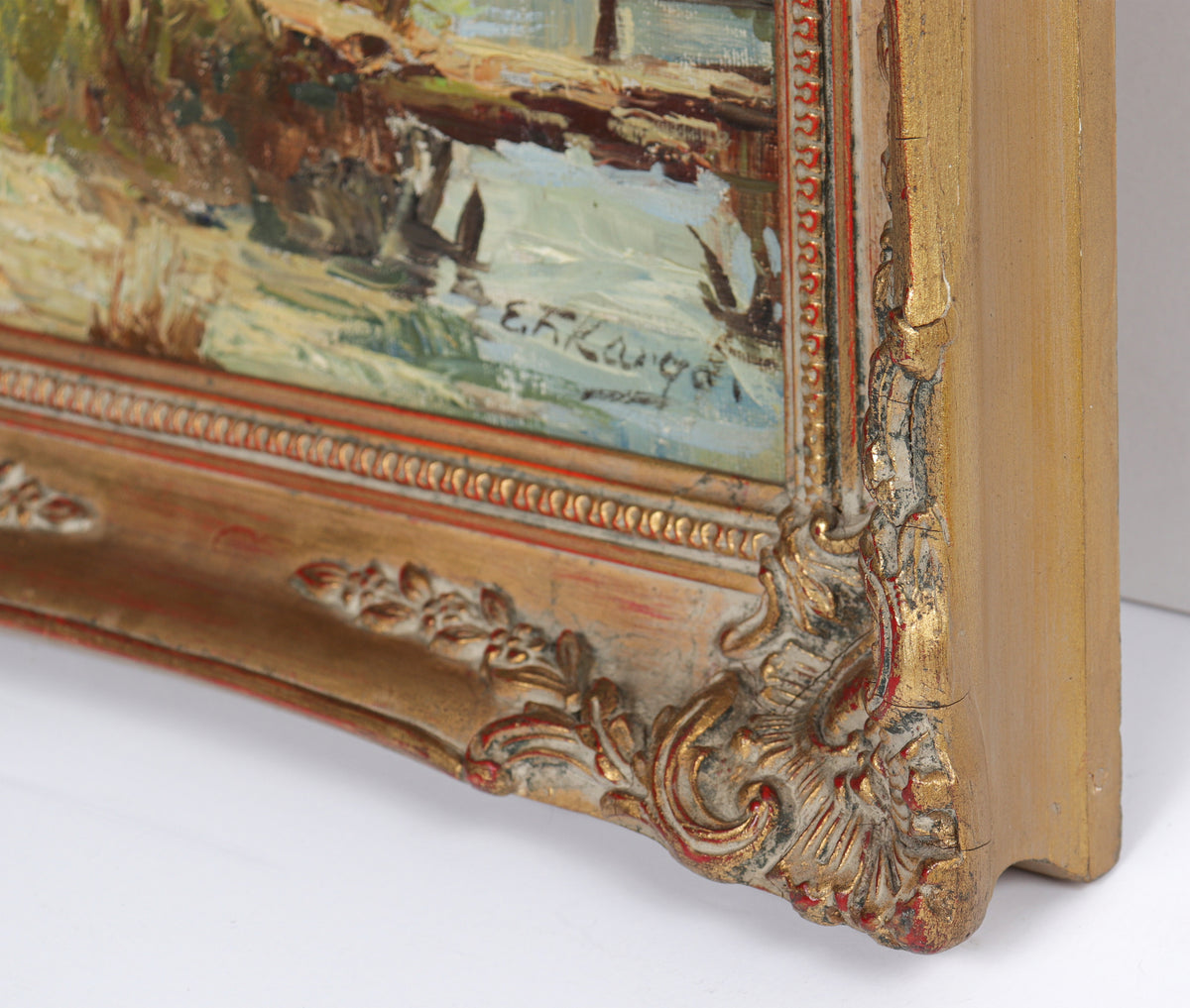 Idyllic Landscape with Creek <br>Early 20th Century Oil <br><br>#C1412