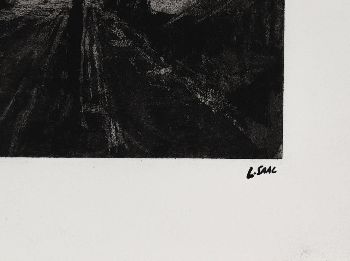 Moody Alleyway<br>1970s Lithograph<br><br>#C1424