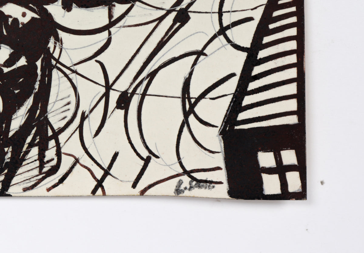 <I>Washington Ave.</I> <br>1956 Lithograph<br><br>#C1436