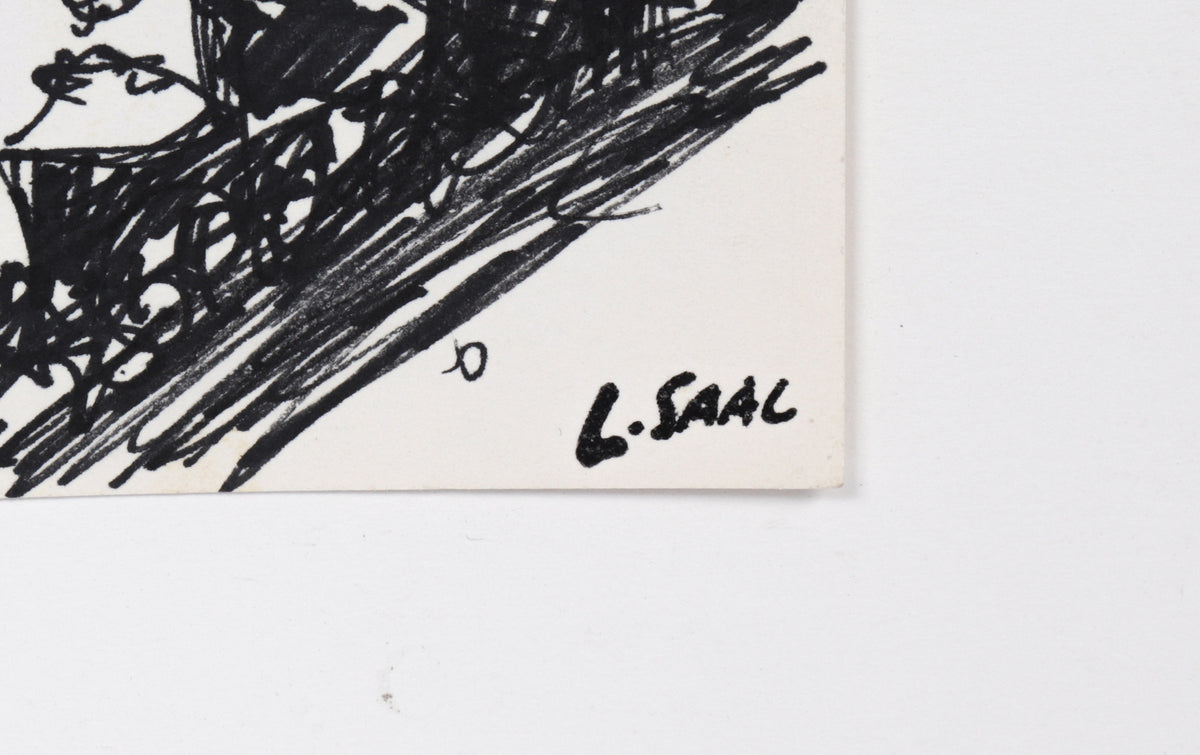 Monochromatic Church Study<br>1980s Ink<br><br>#C1438