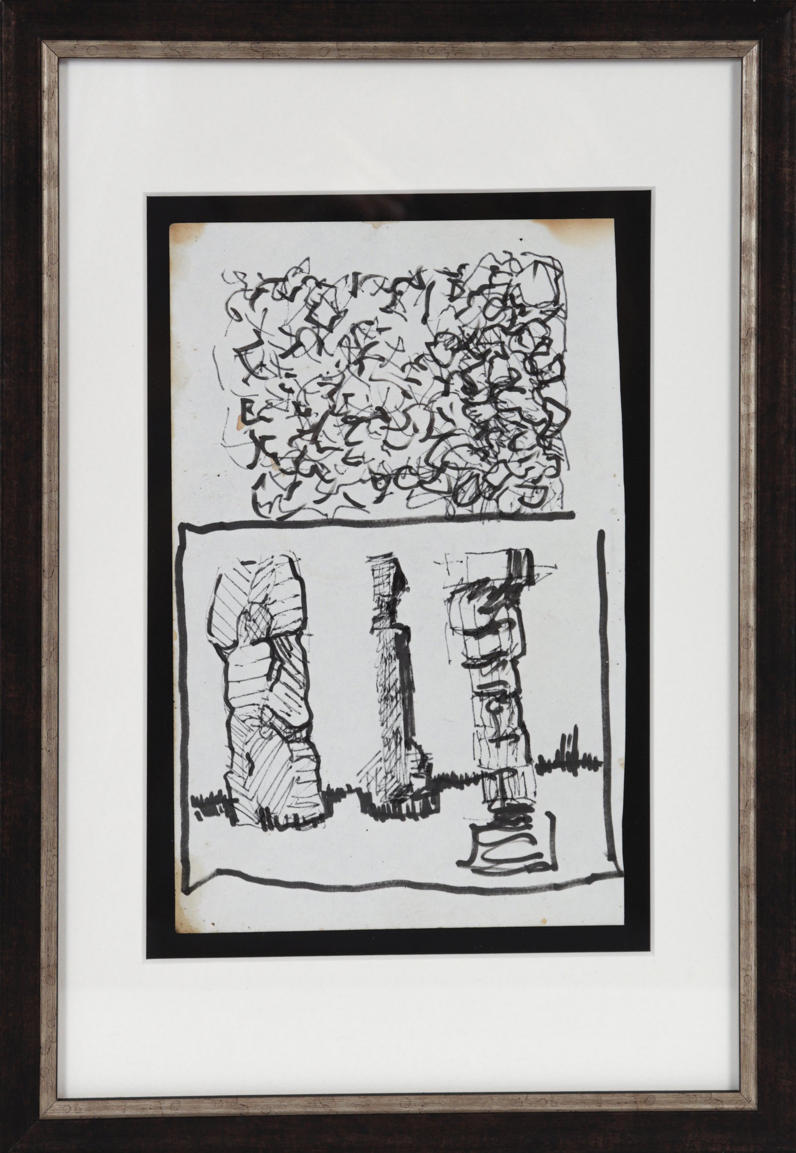 Abstracted Pillar Study<br>1990's Ink<br><br>#C1453