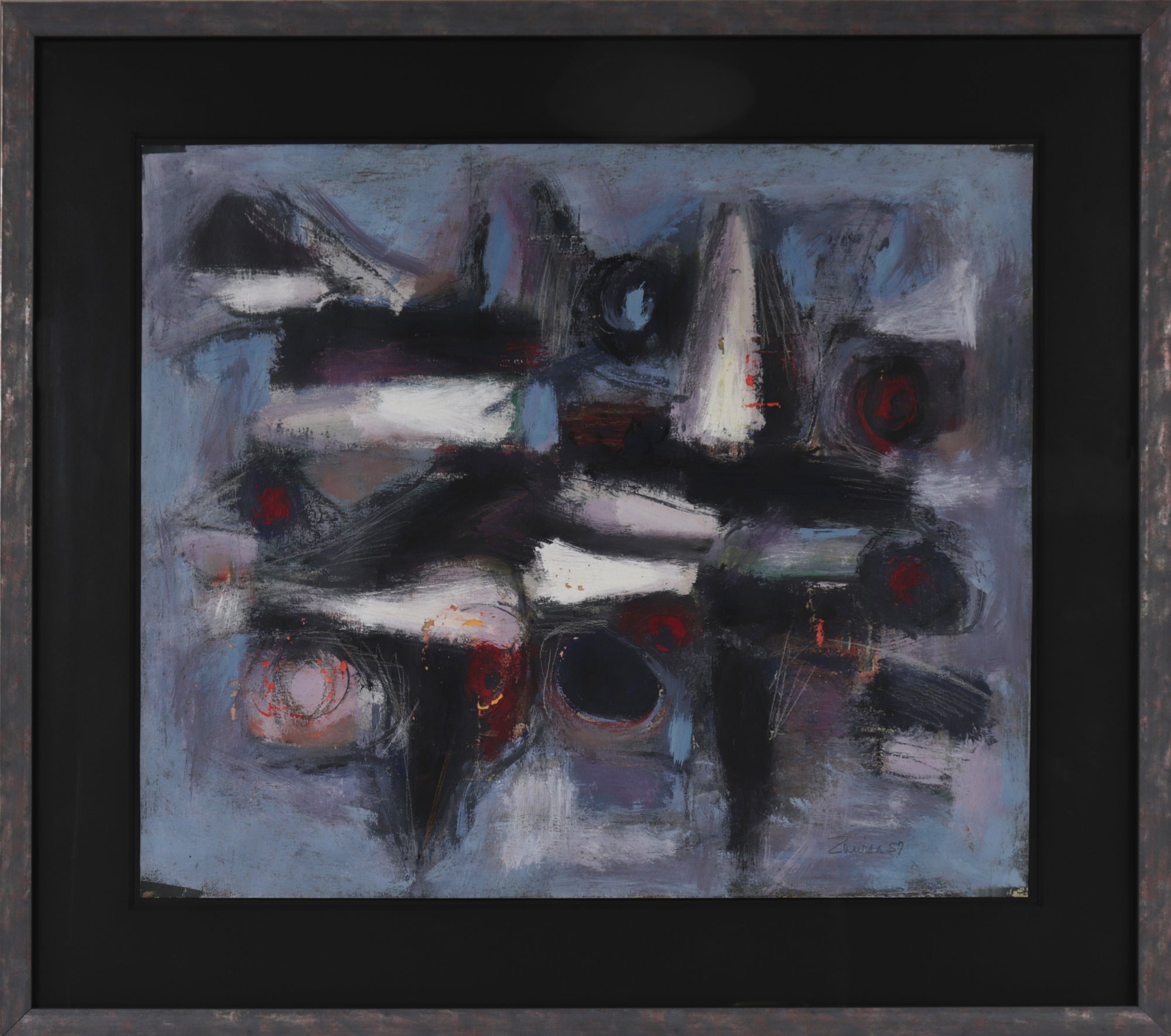 <i>Untitled (Fortress Series)</i> <br>1957 Acrylic <br><br>#C1464
