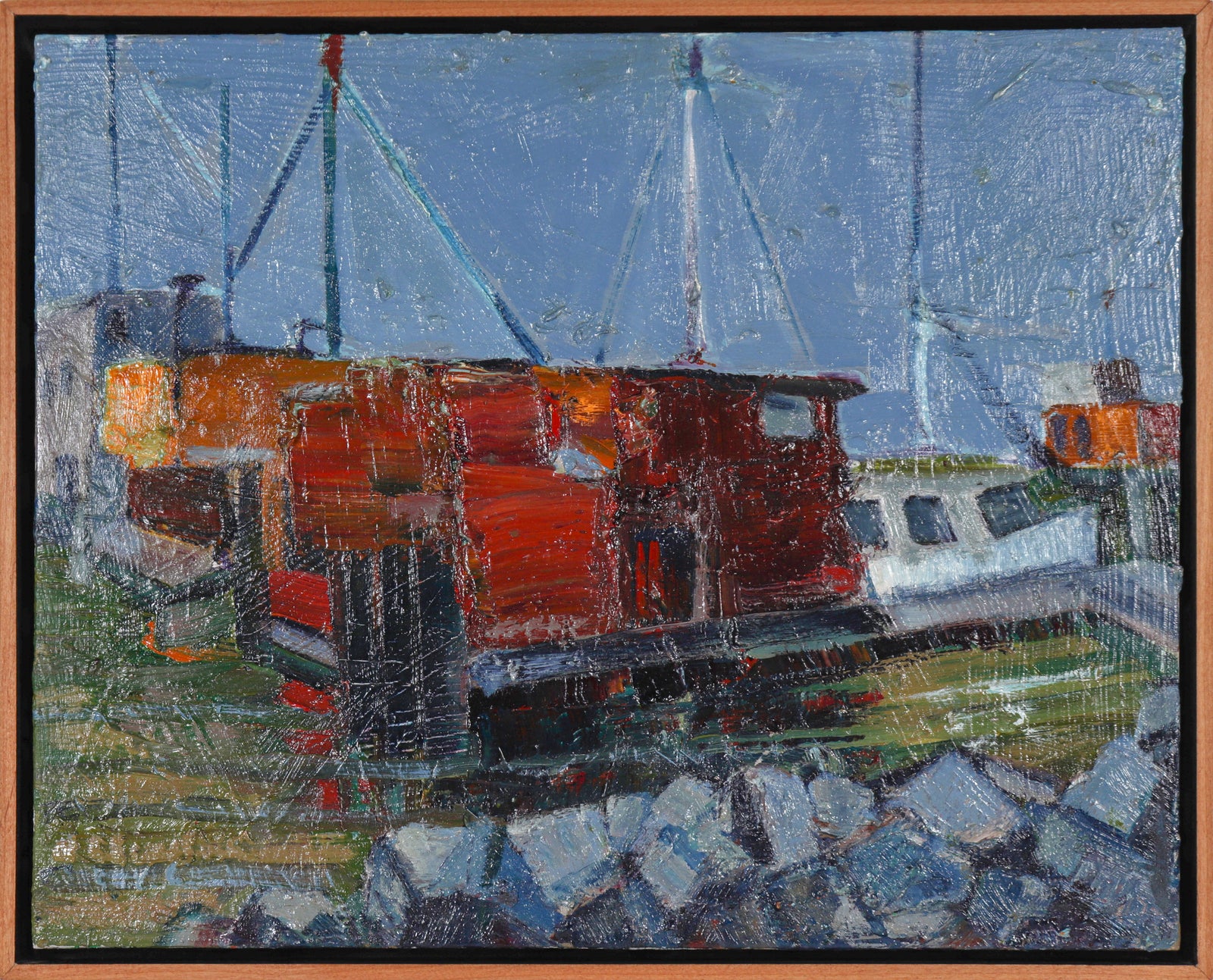 <I>House Boats</I> <br>2004 Oil<br><br>#C1501