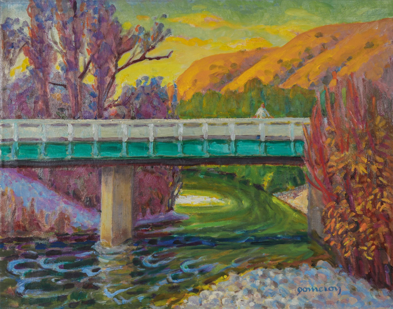 Bridge Over the Water <br> 20th Century Oil <br><br>#C1598