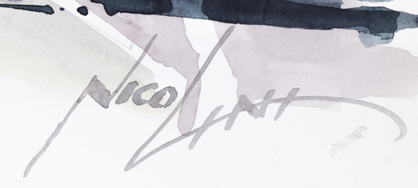 Abstracted East Bay Street Scene <br>20th Century Watercolor <br><br>#C1621