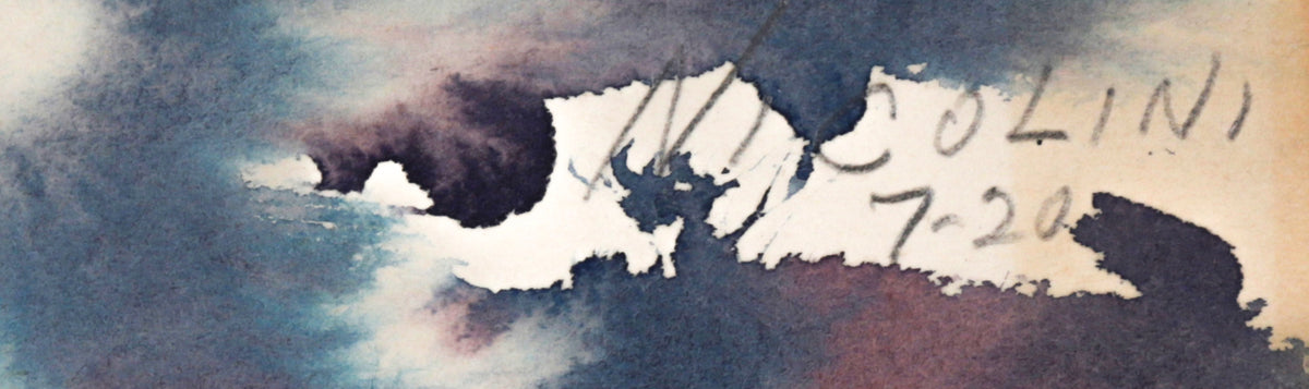 Still Life Study with Pitcher & Teapot <br>Late 1950s Watercolor <br><br>#C1645