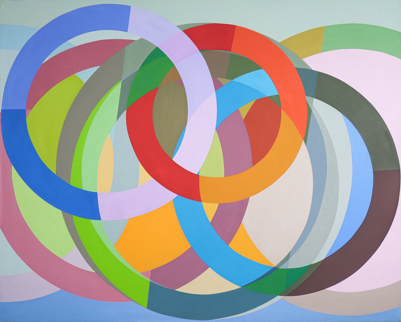 Circles in Abstraction <br>1971 Acrylic <br><br>#C1680