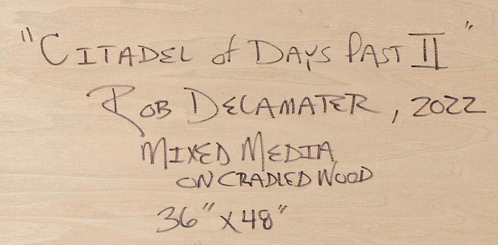 <i>Citadel of Days Past II</i> <br>2022 Mixed Media on Cradled Wood <br><br>#C1684