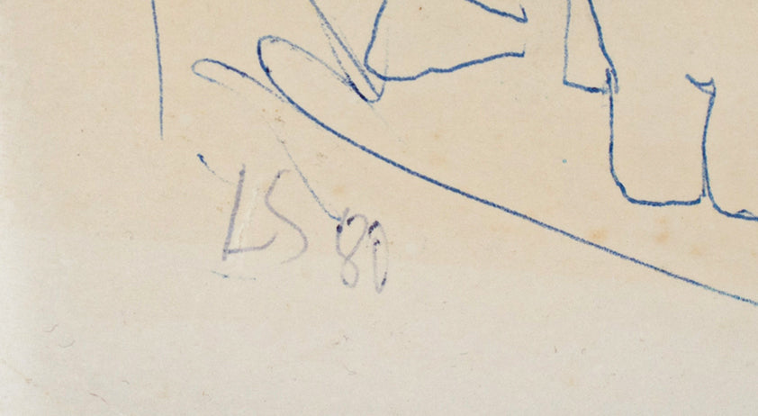 Abstracted Trapeze & Vaulting Performance <br>1980 Ink <br><br>#C1709