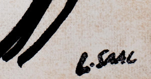 Circus Performance with a Horse <br>1949 Ink <br><br>#C1713