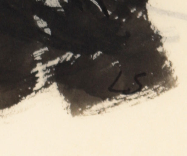 Backlight Horse Riders Scene <br>1944 Ink <br><br>#C1722