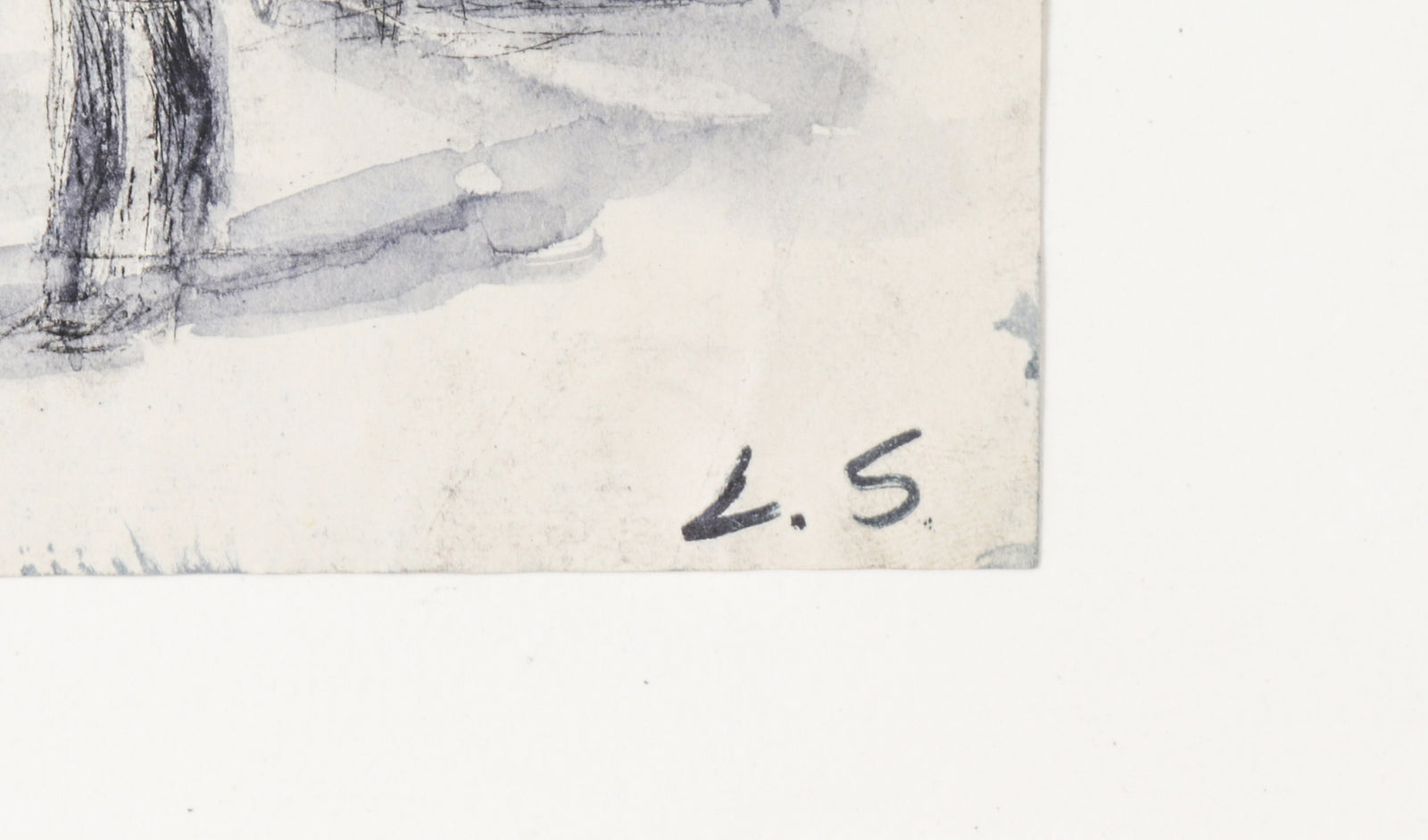 In Front of the Big Tent <br>1946 Ink <br><br>#C1737