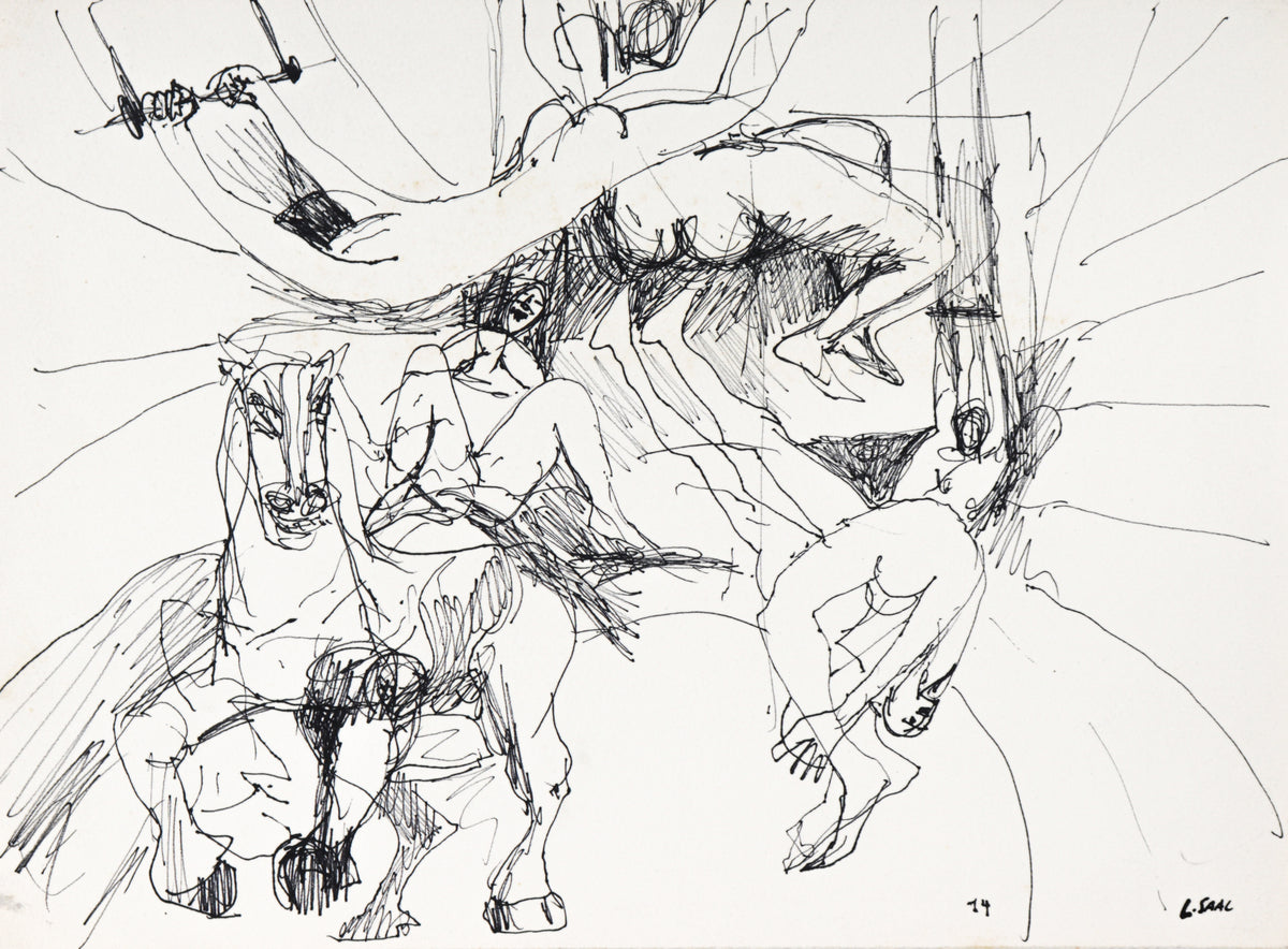 Abstracted Circus Performance &lt;br&gt;1974 Ink &lt;br&gt;&lt;br&gt;#C1739