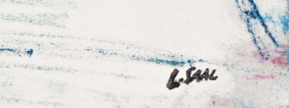 Blue Houses <br>1987 Lithograph <br><br>#C1750