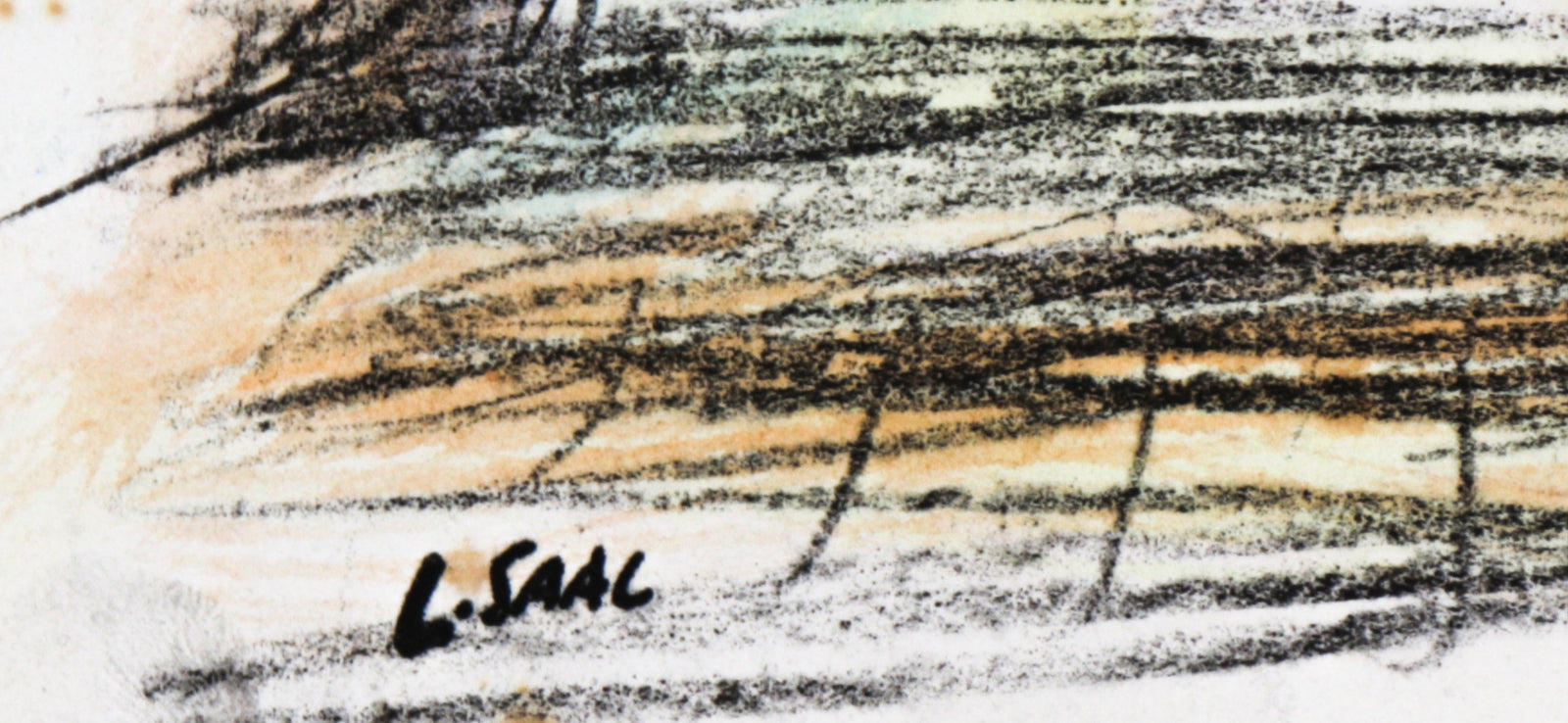 Colorful Street Scene <br>1987 Lithograph <br><br>#C1754