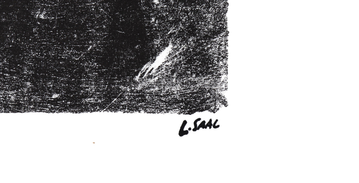 Monochromatic Horse Rider Scene <br> 1980 Lithograph<br><br>#C1758