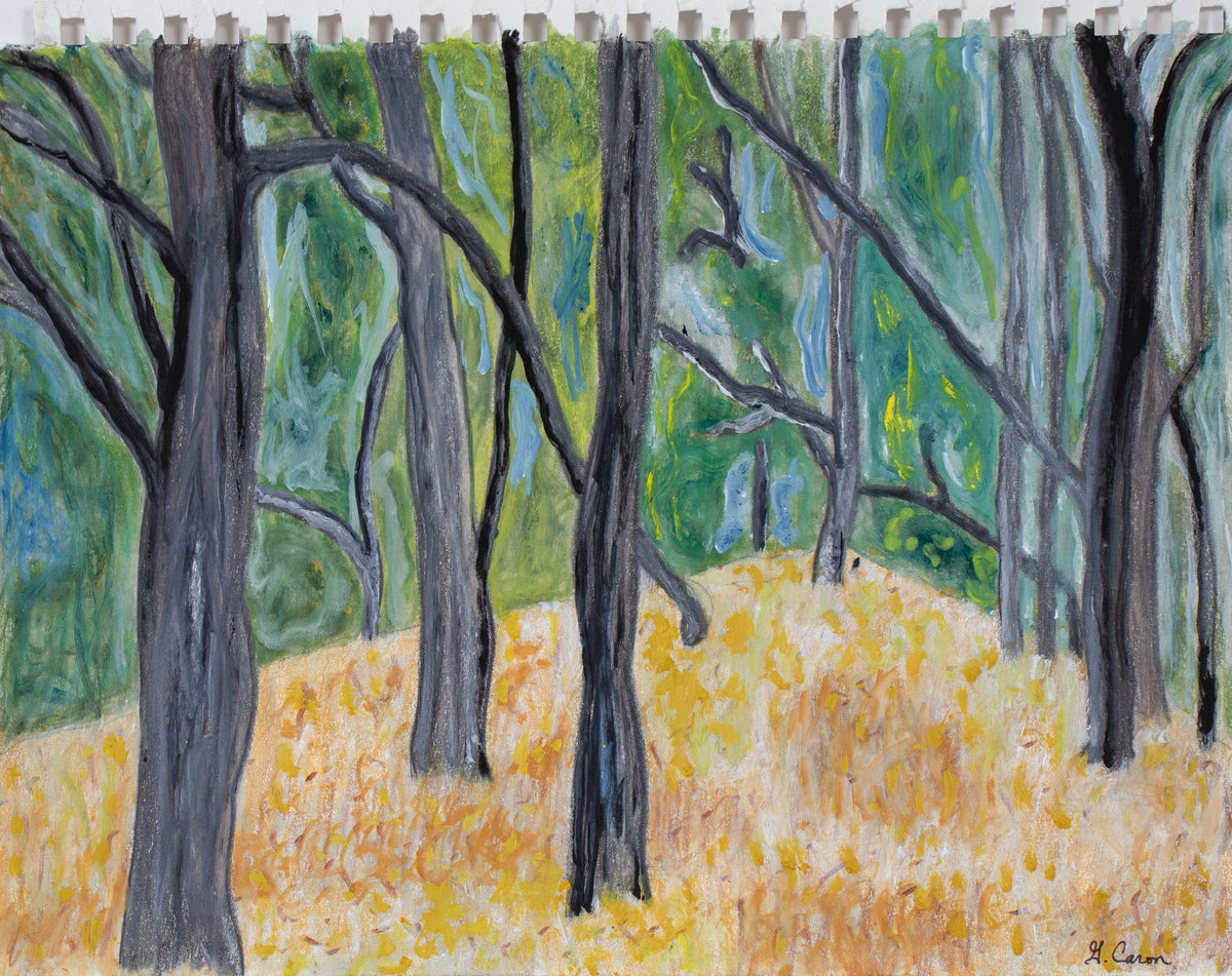 <i>Study for 'Blue Oak Forest'</i> <br>2022 Oil on Paper <br><br>#C1789