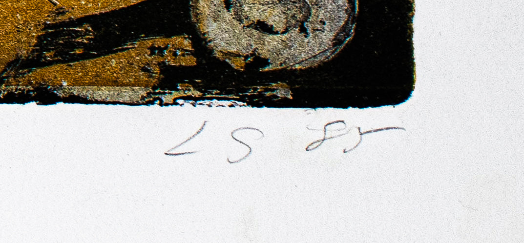 Two Women in Yellow Interior <br>1985 Lithograph <br><br>#C1798