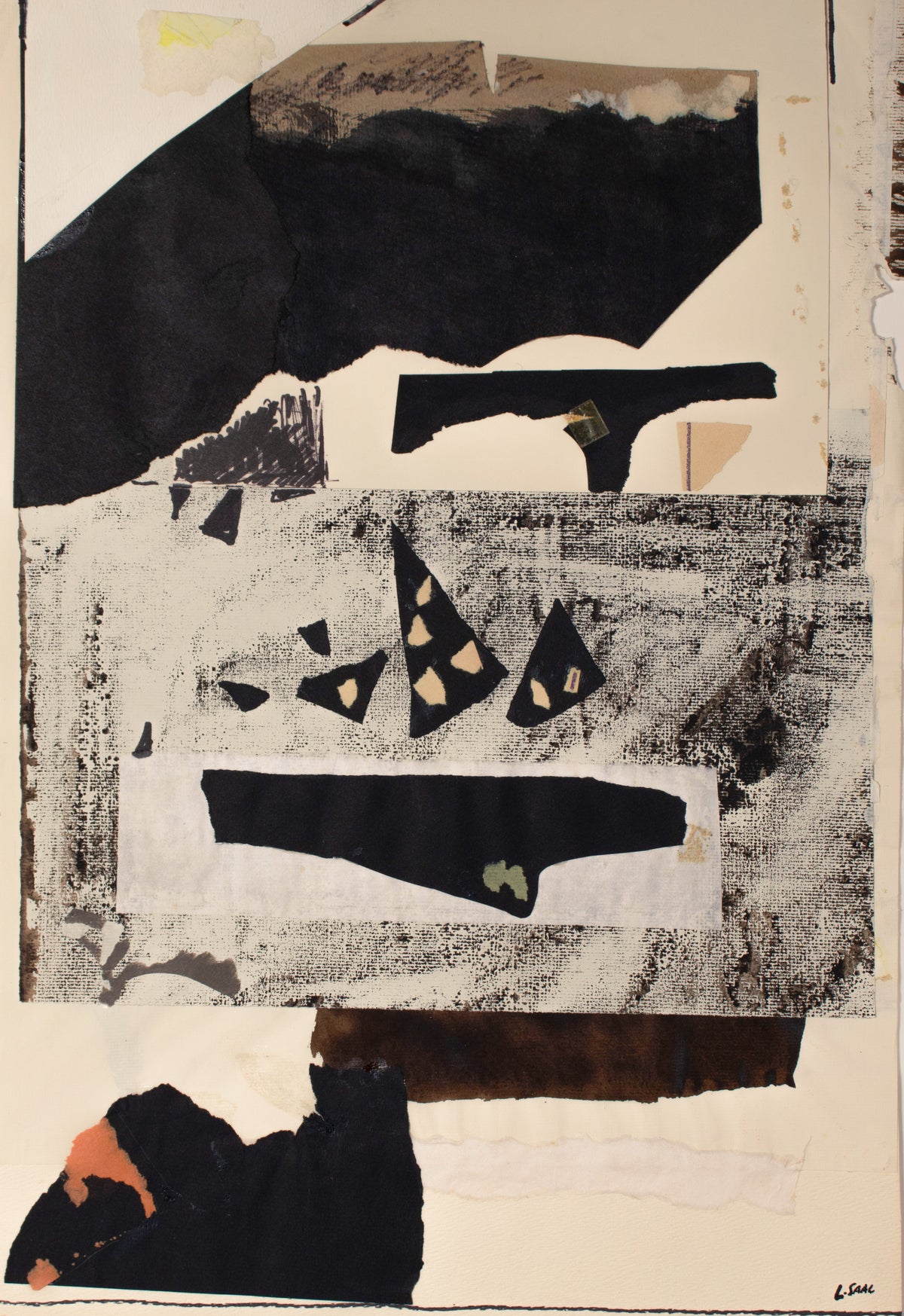 Abstract Composition &lt;br&gt;1974 Collage &lt;br&gt;&lt;br&gt;#C1808
