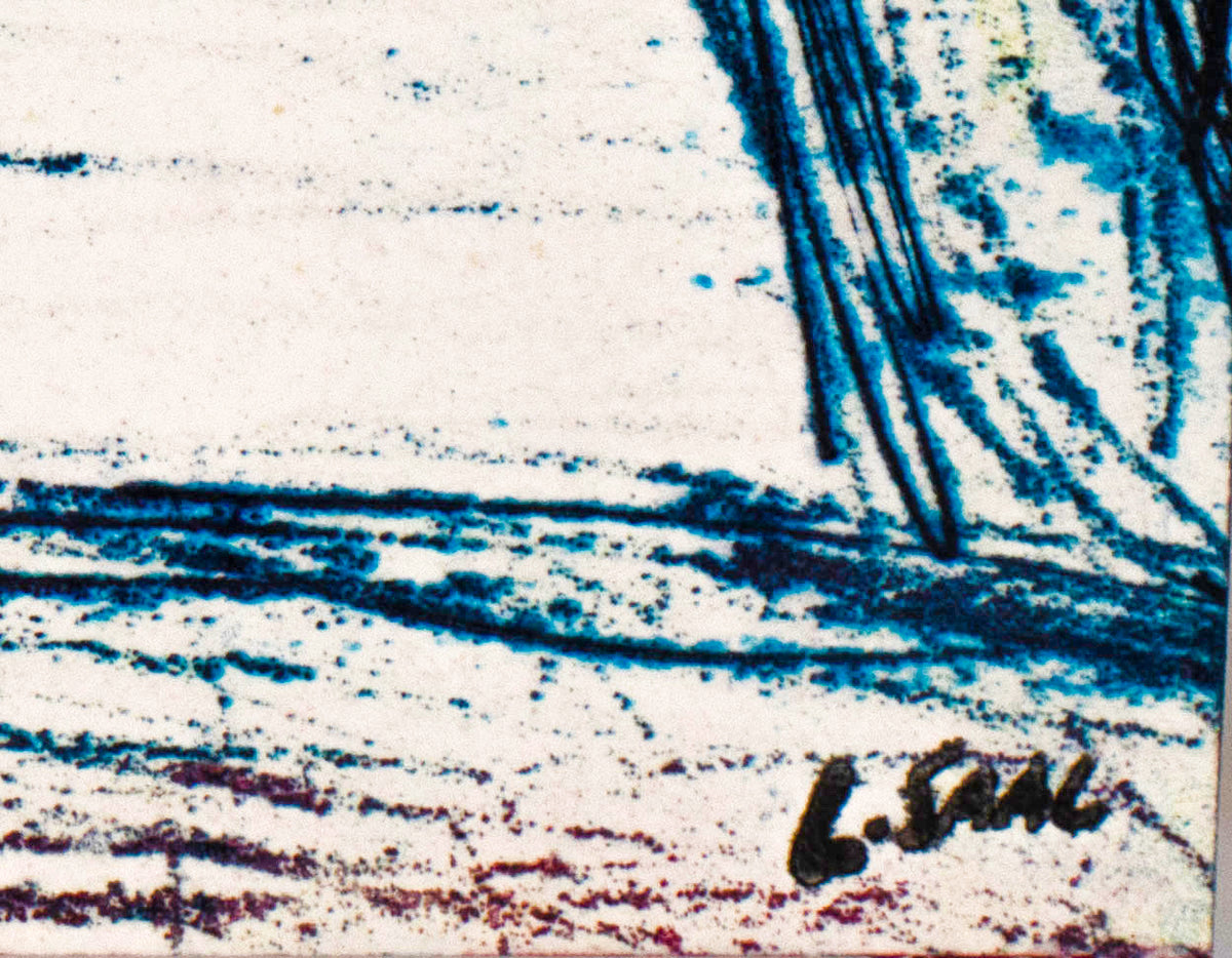 Houses by the Road <br>1987 Lithograph <br><br>#C1812