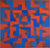 Blue & Orange Abstraction <br>1975 Acrylic <br><br>#C1842