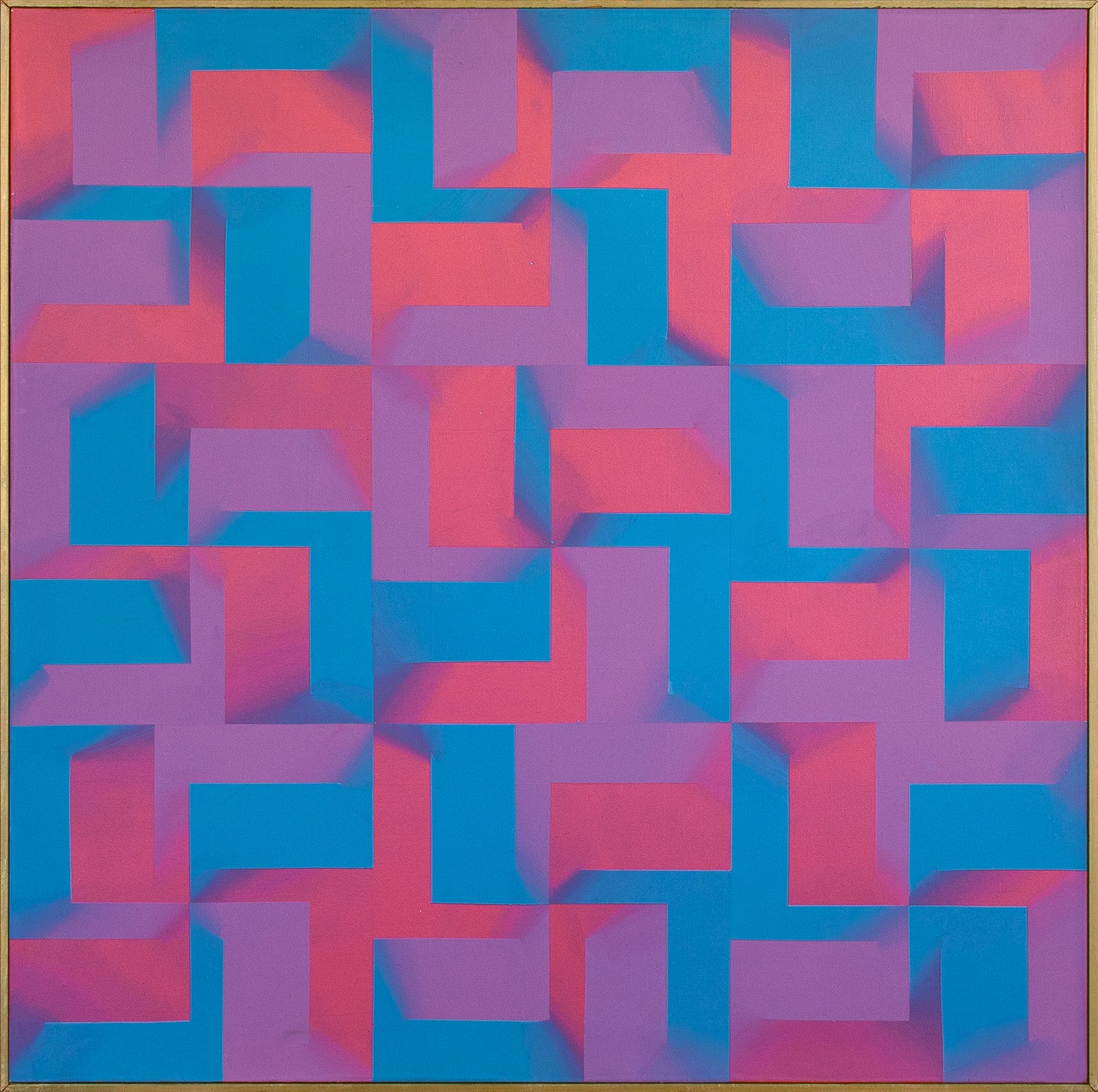 <i>Untitled (Grid Pattern Series)</I> <br>1973 Acrylic <br><br>#C1906