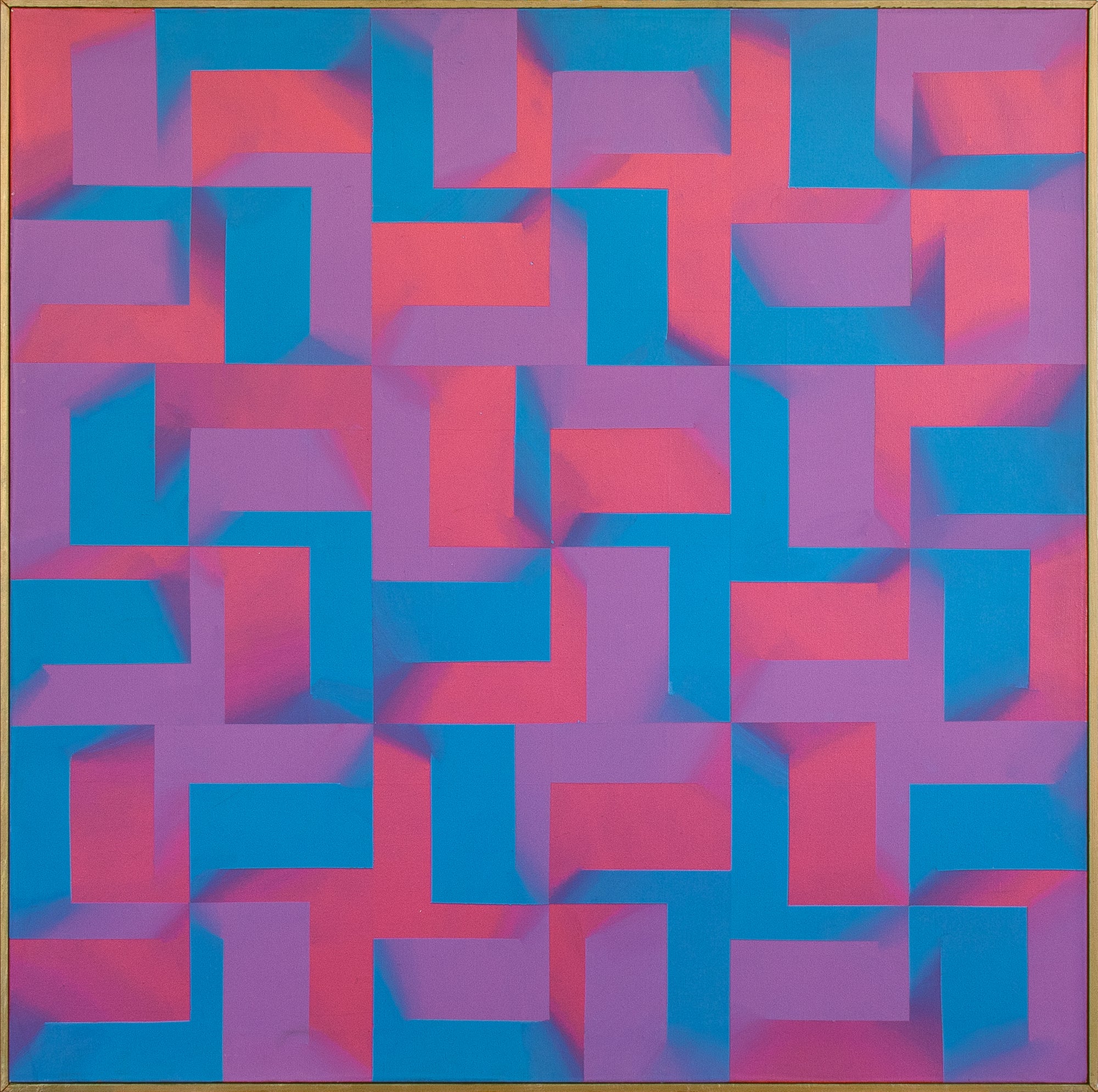 <i>Untitled (Grid Pattern Series)</I> <br>1973 Acrylic <br><br>#C1906