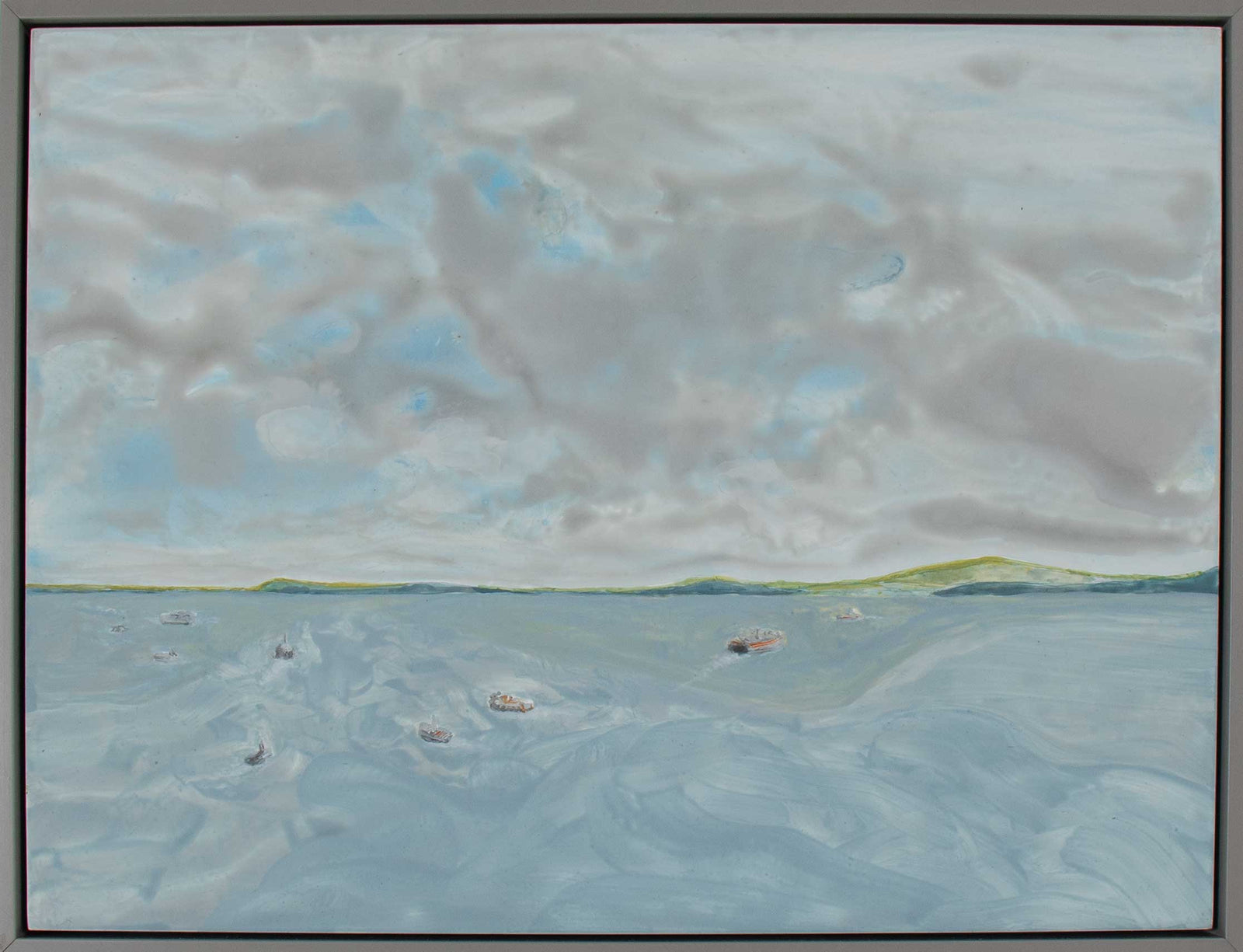 <i>Ships on San Francisco Bay</i><br>2022 Mixed Media<br><br>#C2086