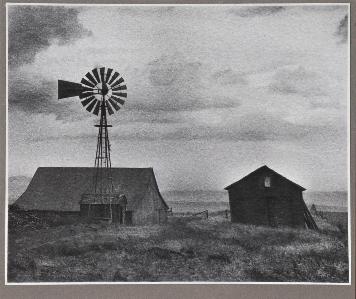 Farmhouse with Windmill &lt;br&gt;20th C. Photograph &lt;br&gt;&lt;br&gt;#C2205