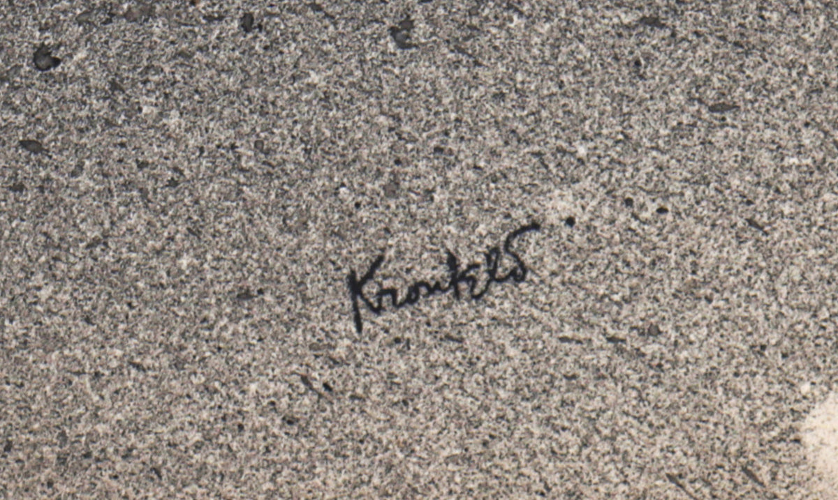 Gestural Monochromatic Abstract<br>1970s Mixed Media<br><br>#C2257