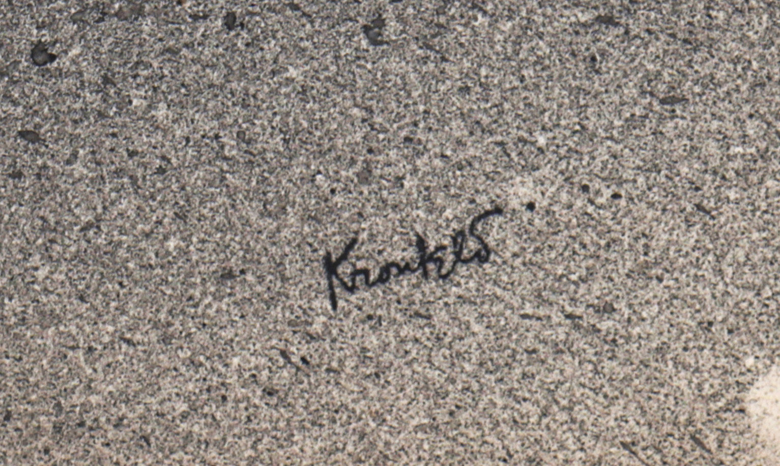 Gestural Monochromatic Abstract<br>1970s Mixed Media<br><br>#C2257