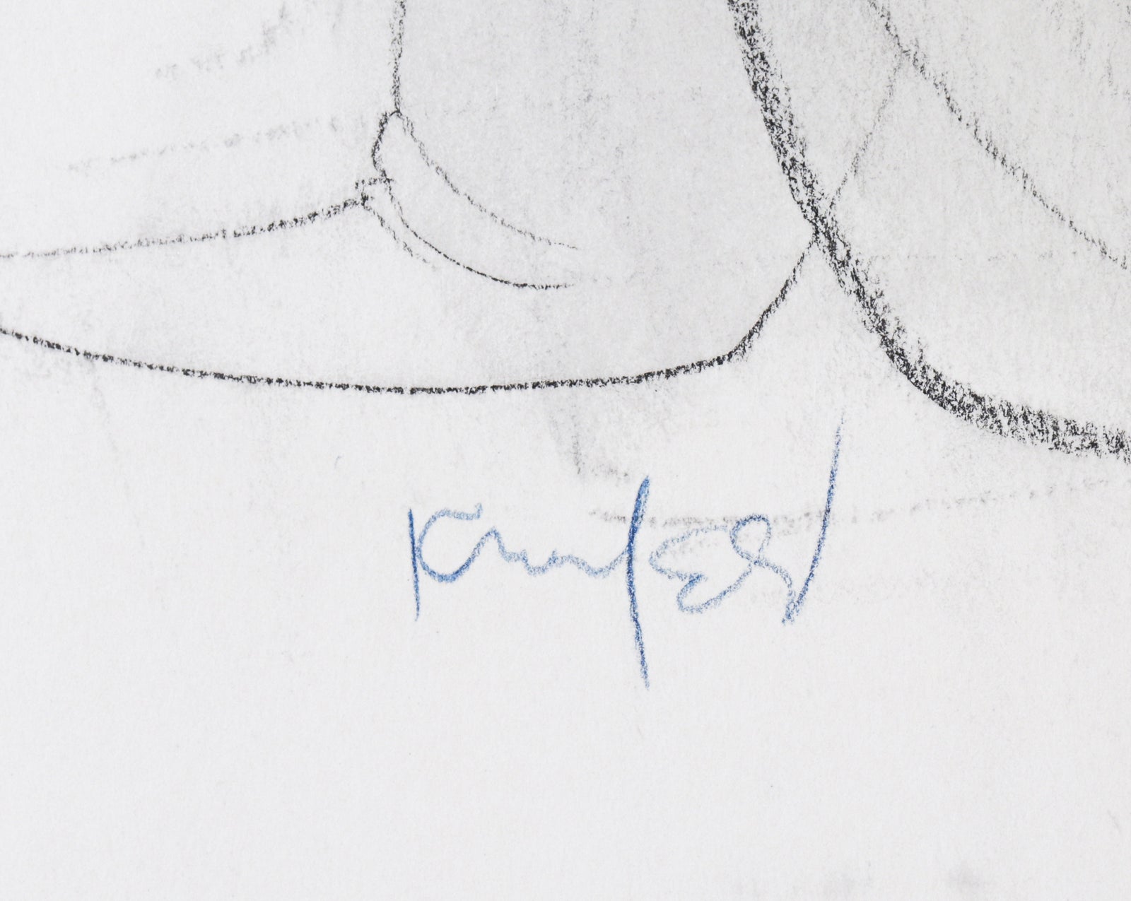 Modernist Walrus Sketch <br>20th Century Charcoal<br><br>#C2273