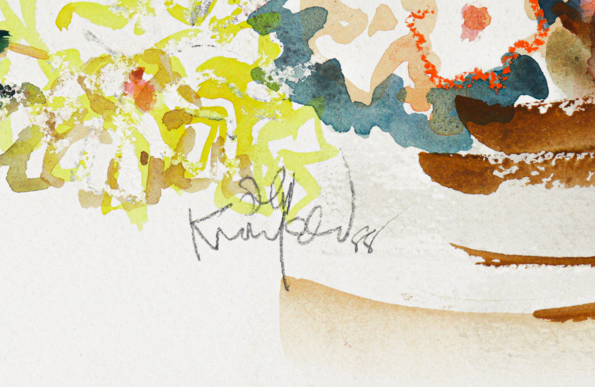 Bouquet Still Life<br>1988 Watercolor<br><br>#C2284