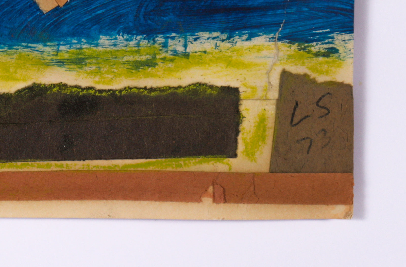 Biomorphic Silhouette in Abstraction <br>1973 Collage<br><br>#C2326