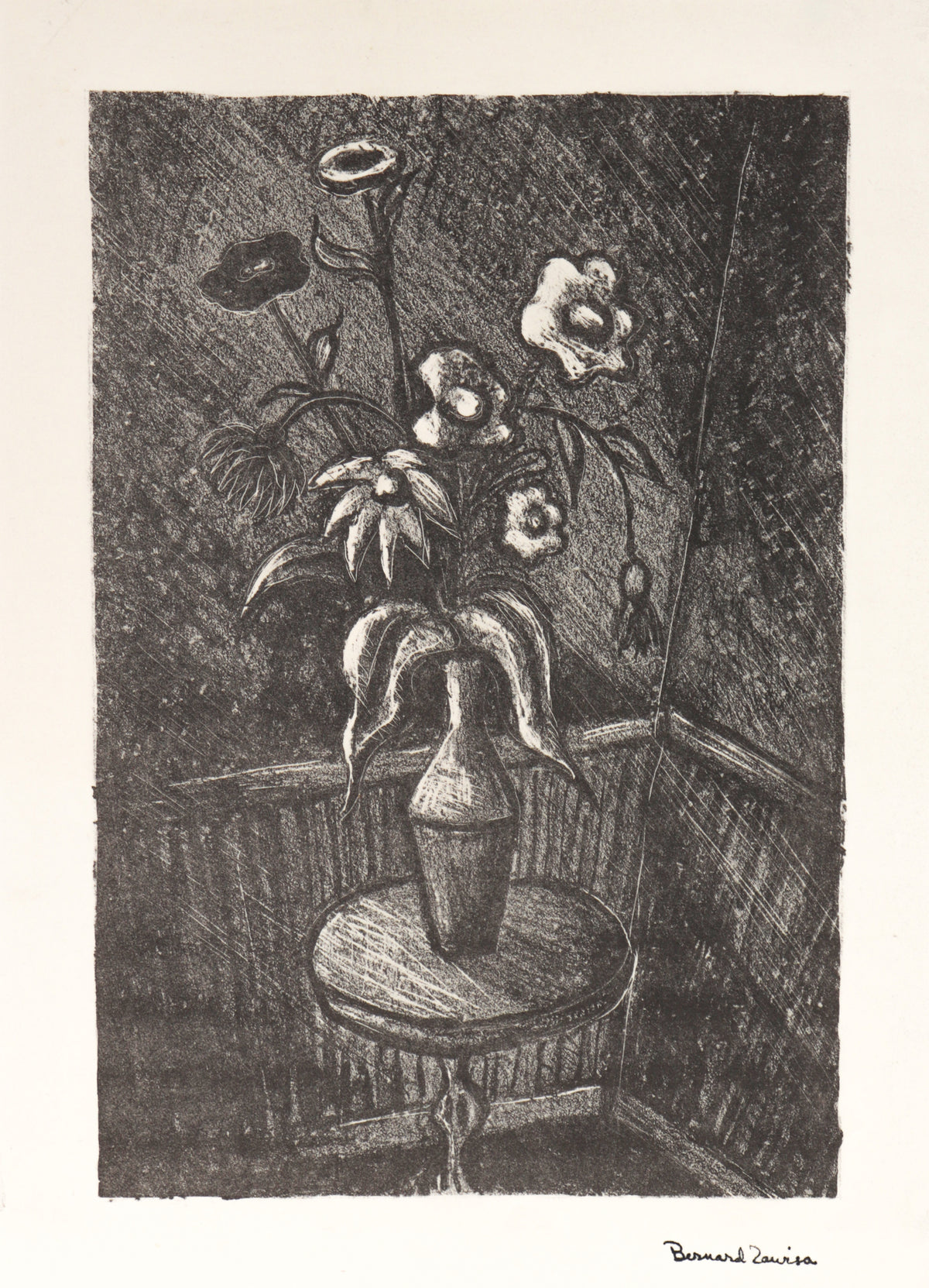 &lt;i&gt;Still Life With Flowers&lt;/i&gt;&lt;br&gt;1950&#39;s Etching &lt;br&gt;&lt;br&gt;#C2336