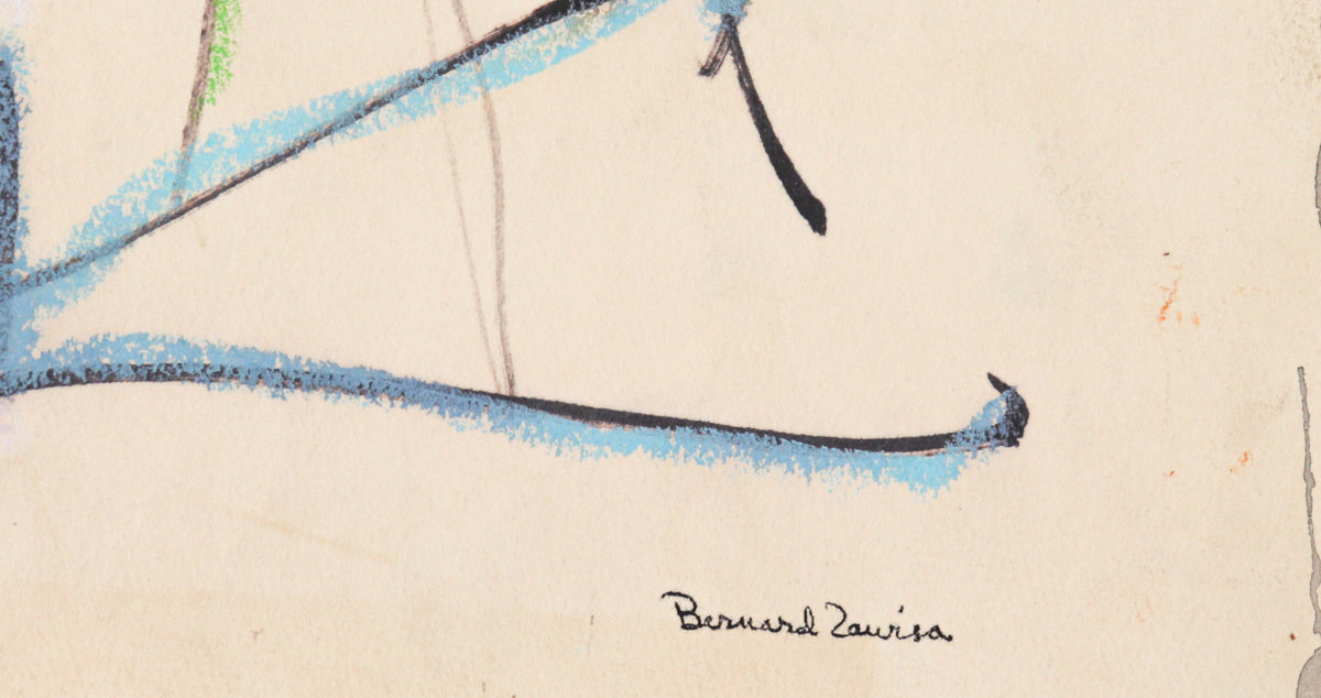 <i>Abstracted Female Torso</i><br> 1957 Tempera <br><br>#C2356