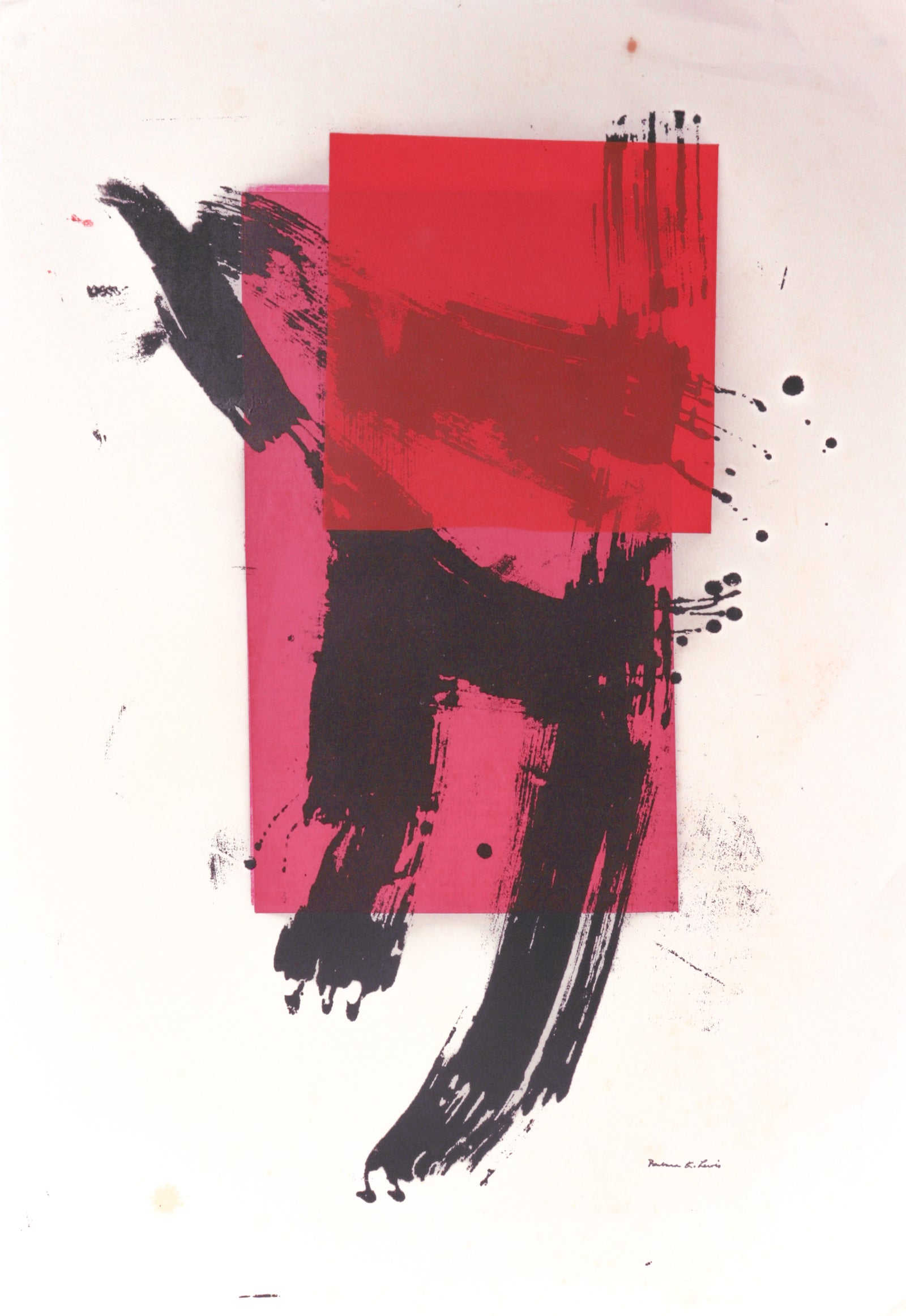 Square Abstraction <br>1970's Serigraph<br><br>#C2365