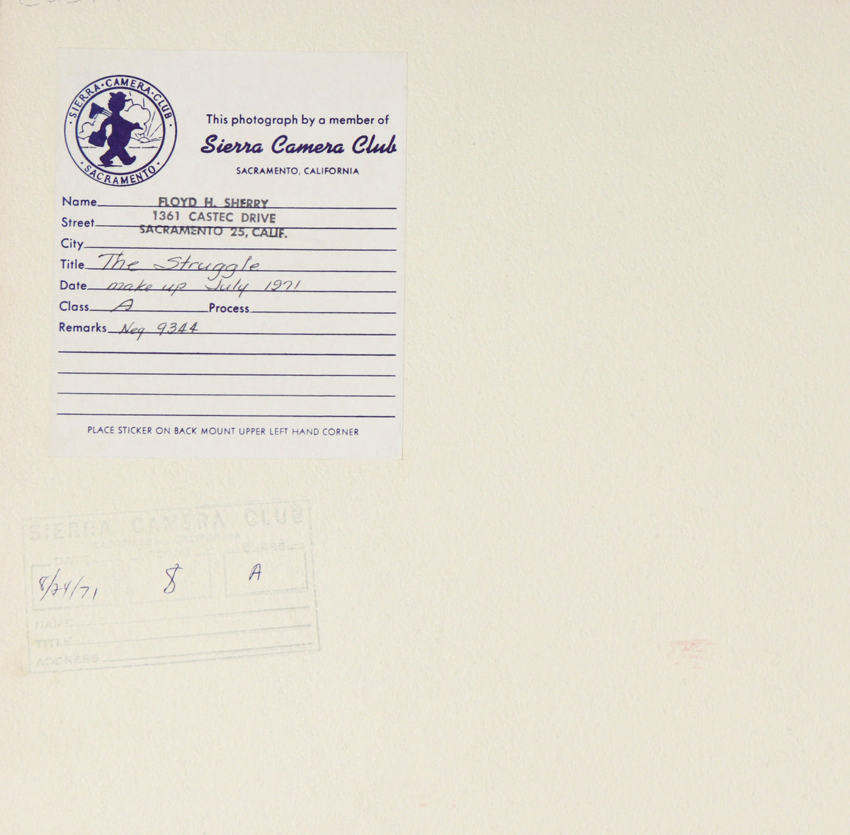 <i>The Struggle</i> <br>1971 Photograph <br><br>#C2379