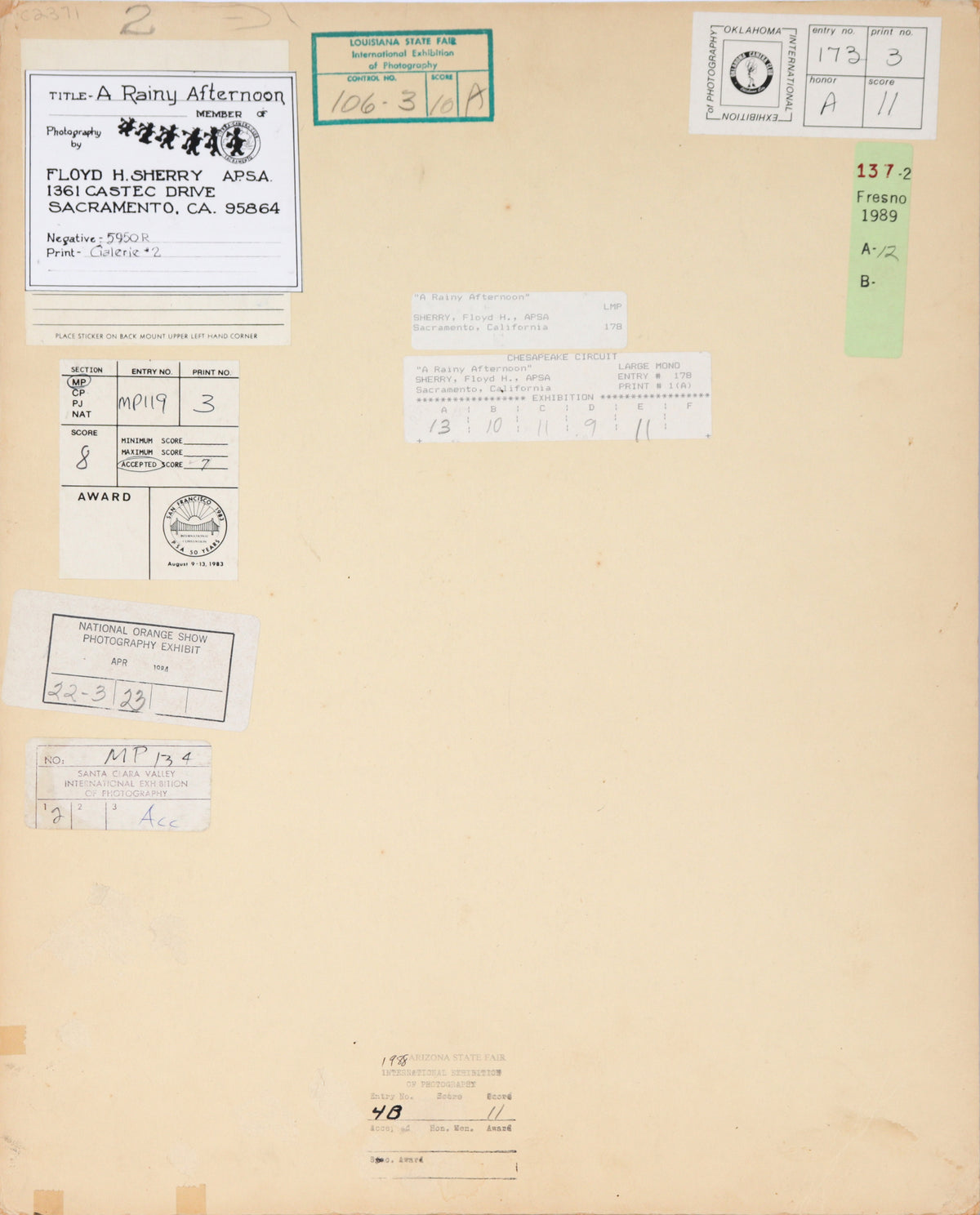 <i>A Rainy Afternoon</i> <br>1983 Photograph <br><br>#C2381